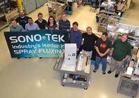 Some of the members of Sono-Tek’s production and service team that were involved in Sono-Tek’s 4000th ultrasonic spray fluxer milestone.